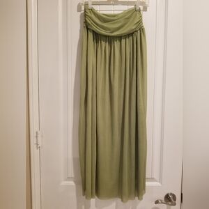 Lovely Olive Green Sheer Skirt